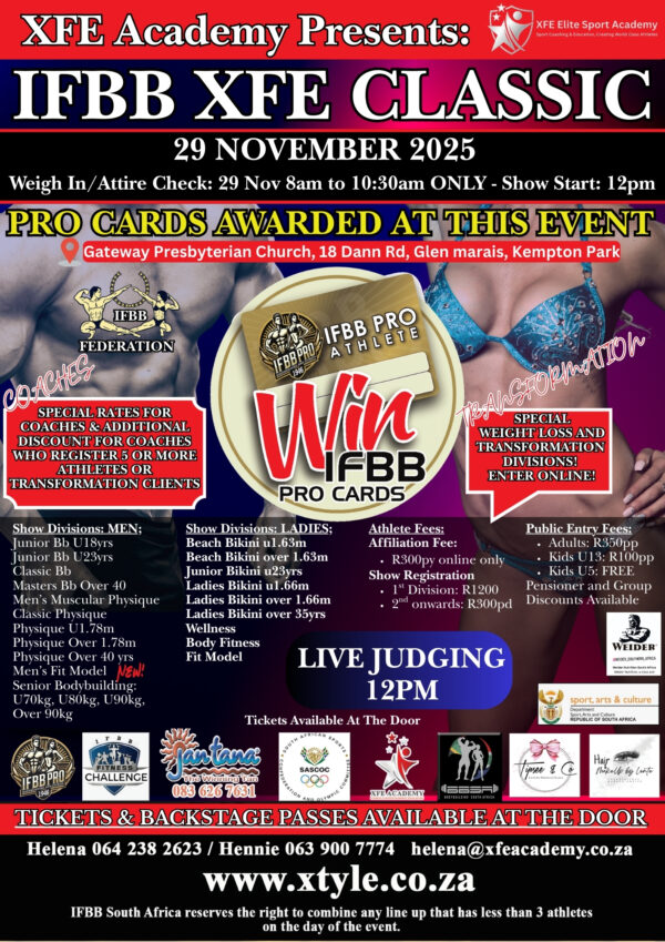 IFBB XFE Classic More Divisions Athlete Registration